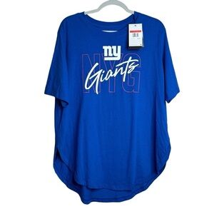 NWT Nike NFL New York Giants Loose Fit Blue White Casual T-Shirt Womens Large